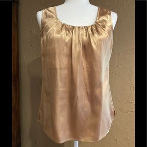 Chico’s Gold Blouse Tank Top Size 1 (actual Large)